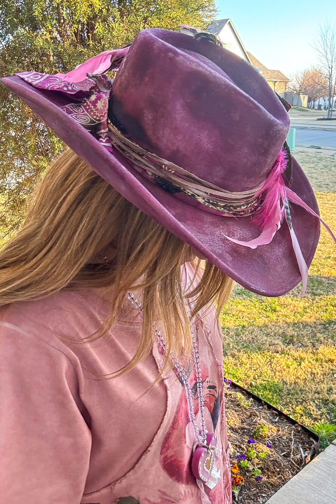 PRE ORDER: The Flamingo Crown Hat - Handmade - One of a Kind