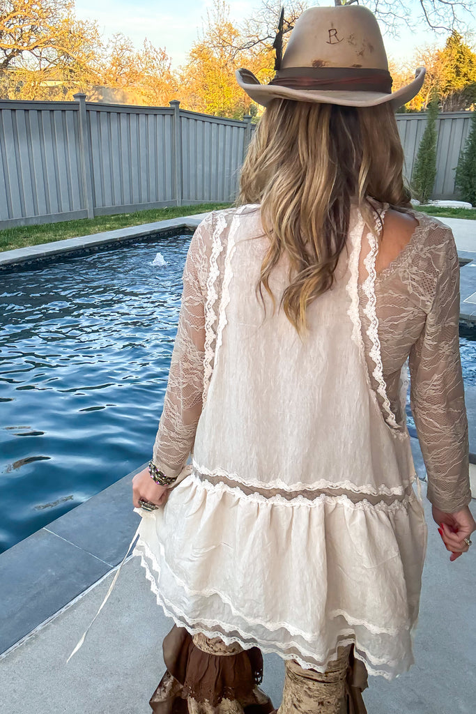 Adjustable Back Oversized Overlay - 100% Cotton