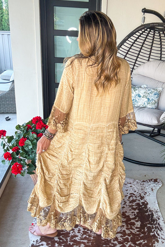 Pre order: Antique Charm Maxi Duster/Dress - Tea - 100% Cotton