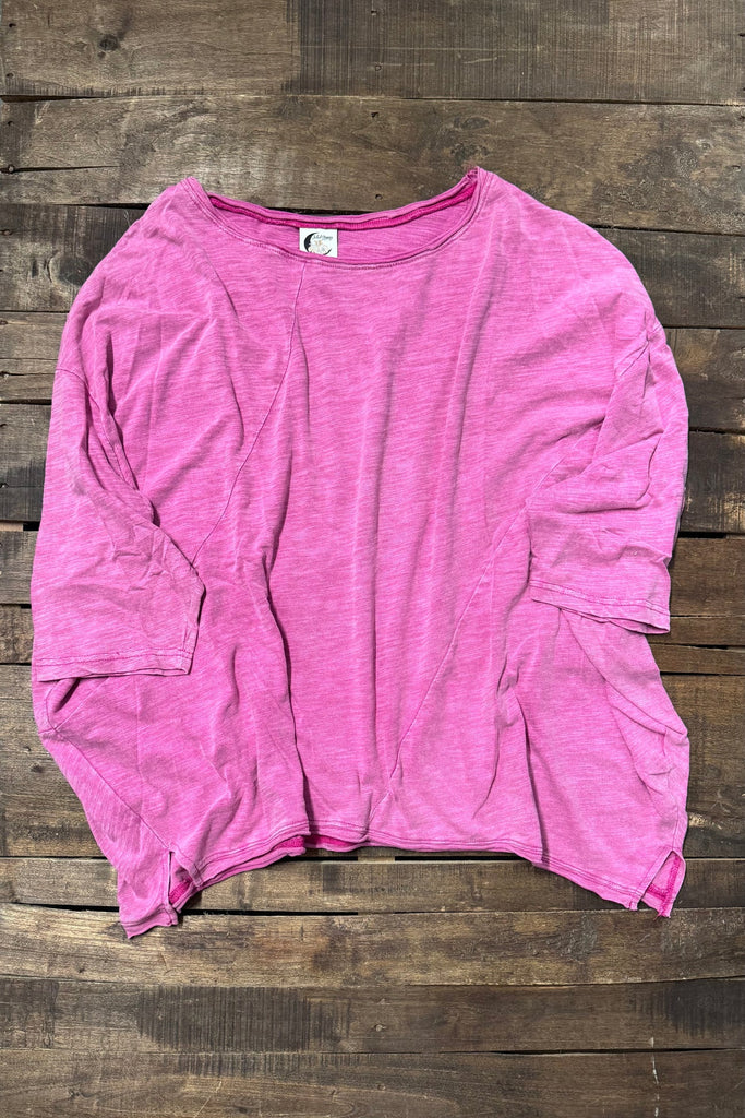 Beyond The Moon Oversized Top - Dragonfruit Berry