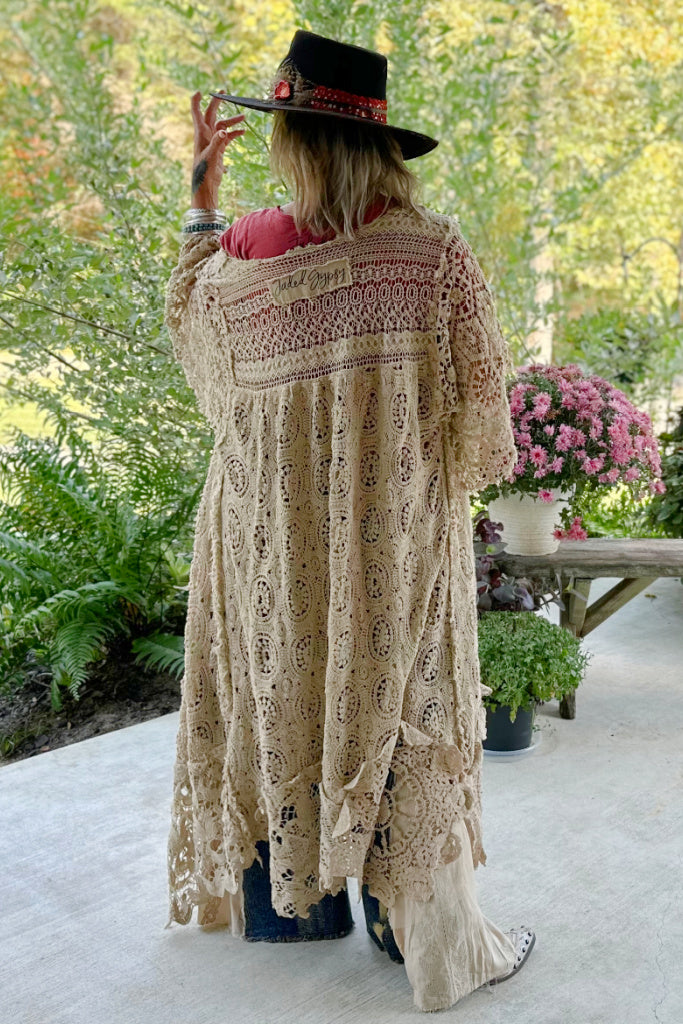 PRE ORDER: Whispering Lace Crochet Duster - 100% COTTON - MADE IN USA