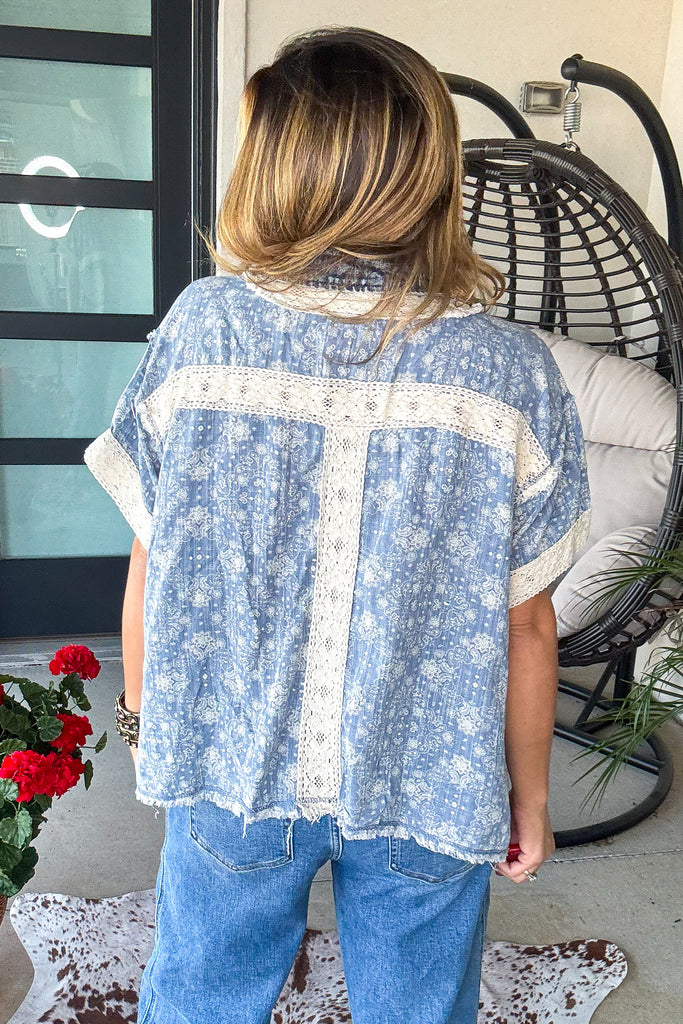 Prairie Keepsake Top - Blue