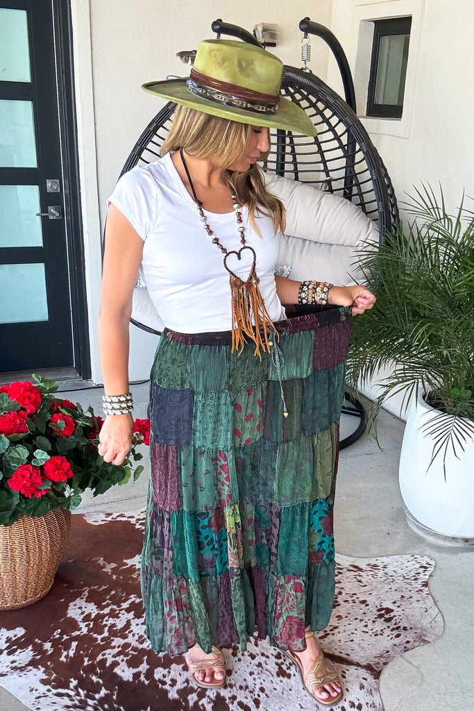 PRE ORDER: Dreaming Of Tomorrow Elastic Waist Maxi Skirt - Basil