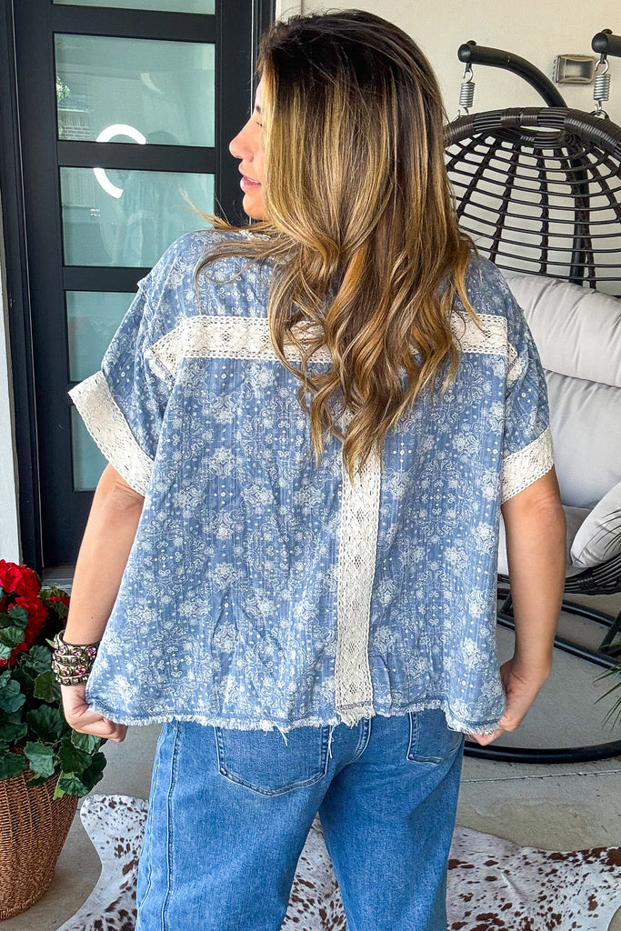 Prairie Keepsake Top - Blue