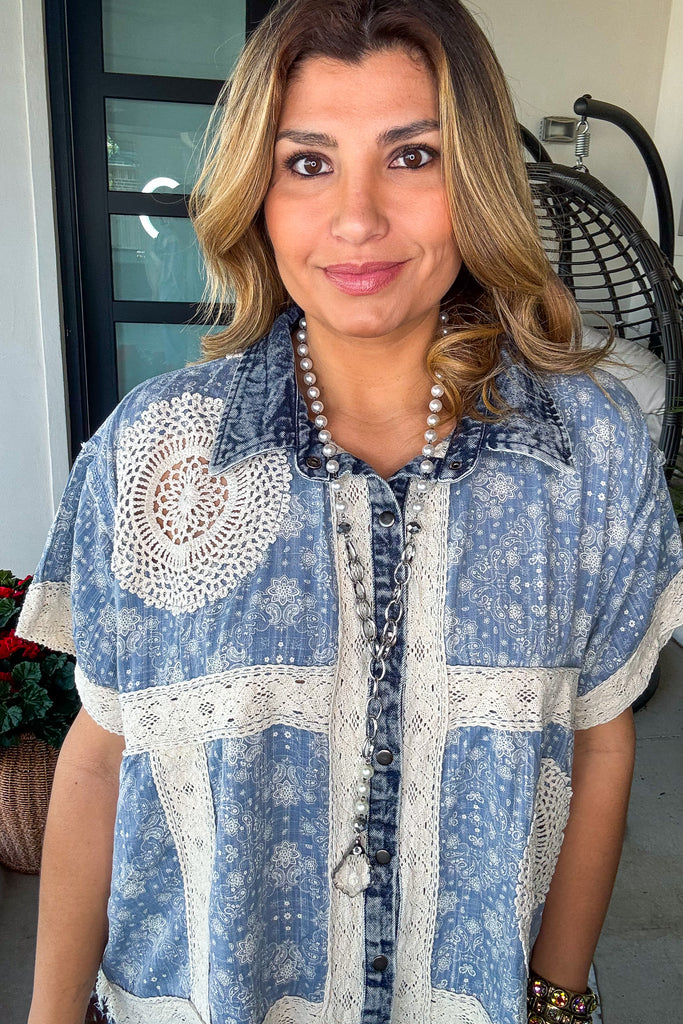 Prairie Keepsake Top - Blue