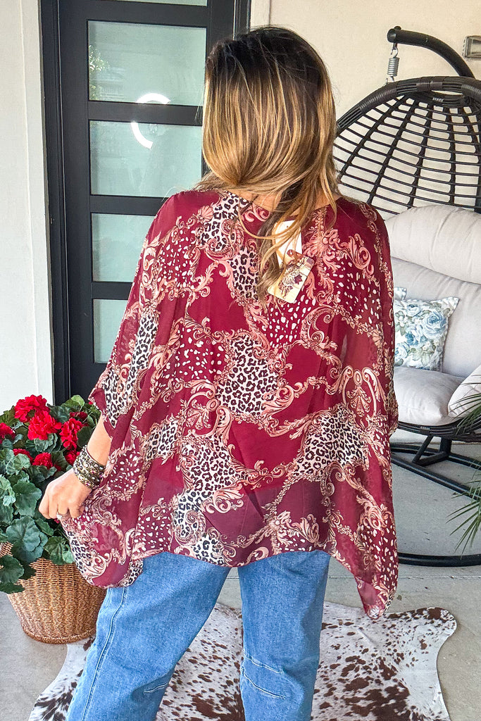 Untamed Elegance Silk Top - Leopard - Made in Italy