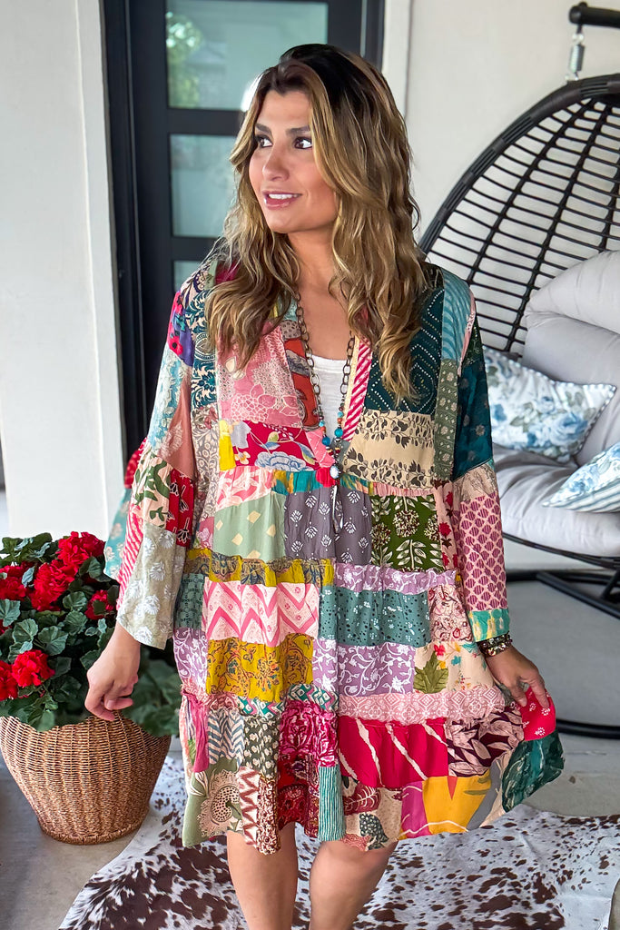 Bohemian Patchwork Oversized Dream Dress - 100% Cotton