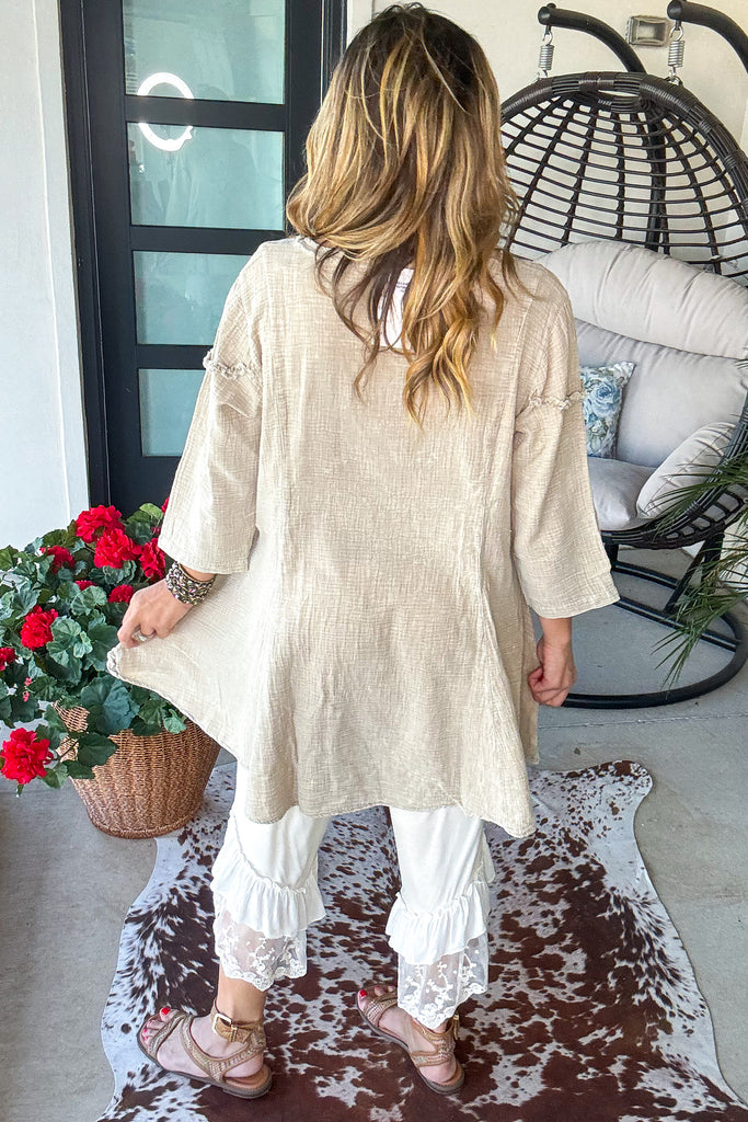 Simple Serenity Tunic - 100% Cotton -Natural