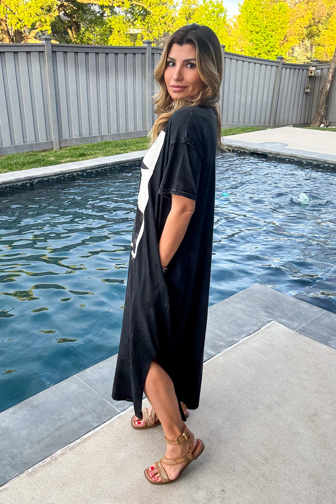 Geronimo Maxi Cotton Oversized Jersey Dress - 100% Cotton