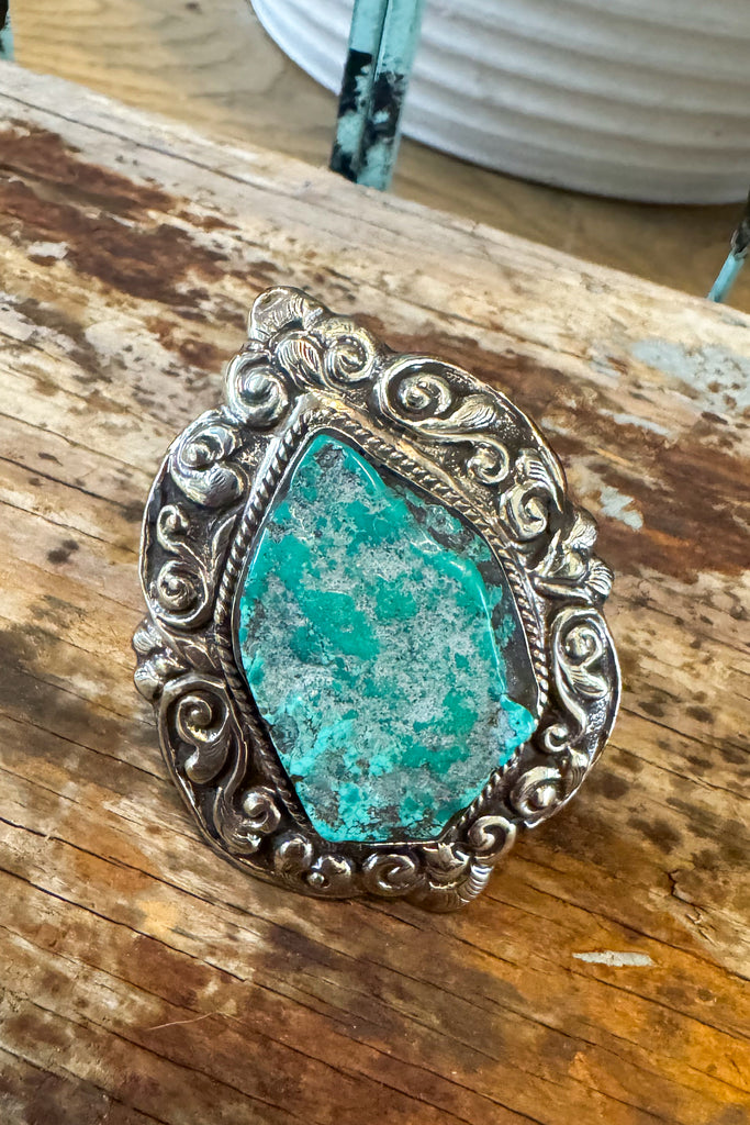 Sacred Earth Statement Ring - Rare From Kingman Arizona