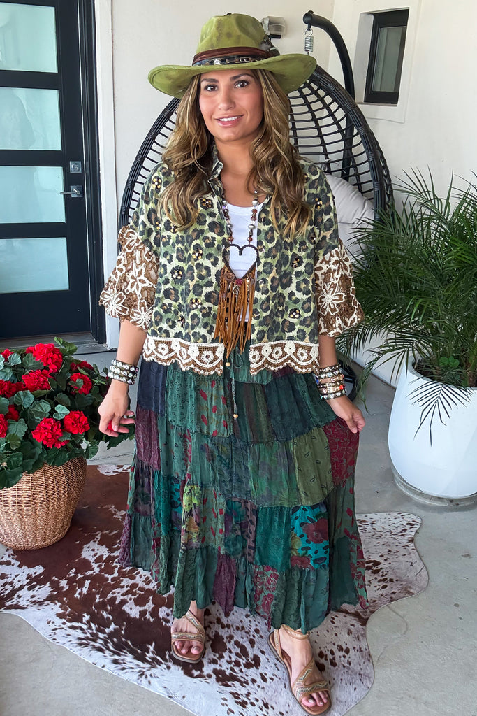 PRE ORDER: Dreaming Of Tomorrow Elastic Waist Maxi Skirt - Basil