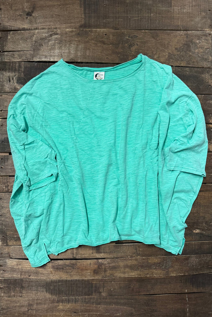 Beyond The Moon Oversized Top - Aqua