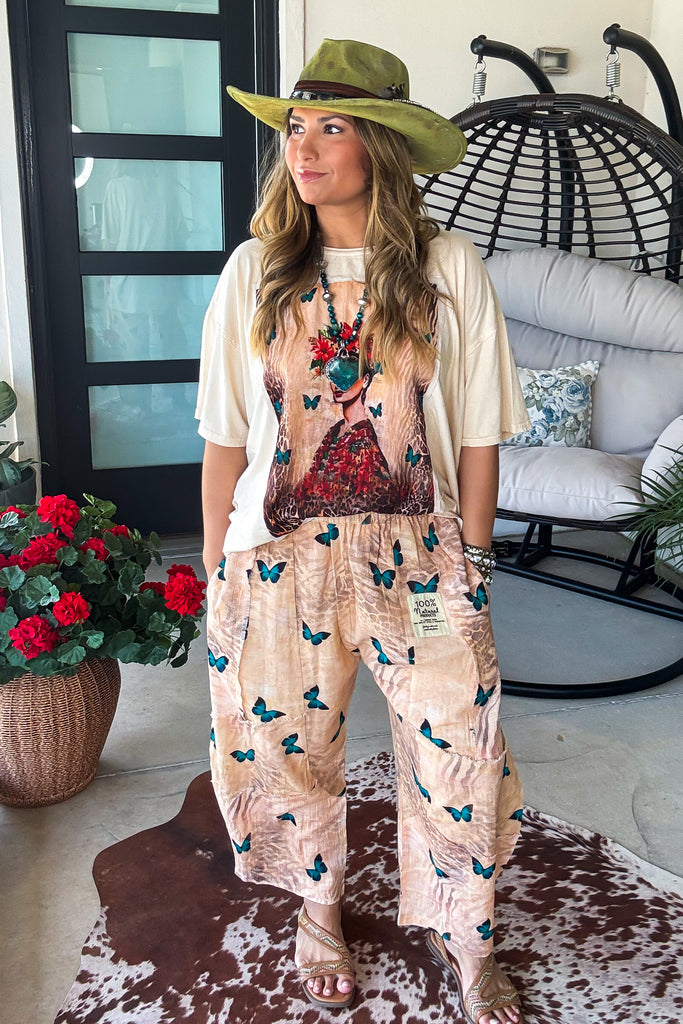 Butterfly Harem Pants - 100% Cotton