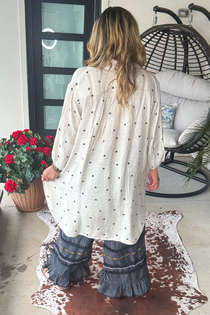 Constellation Cottage Linen Dress/Tunic - Cream - 100% Linen