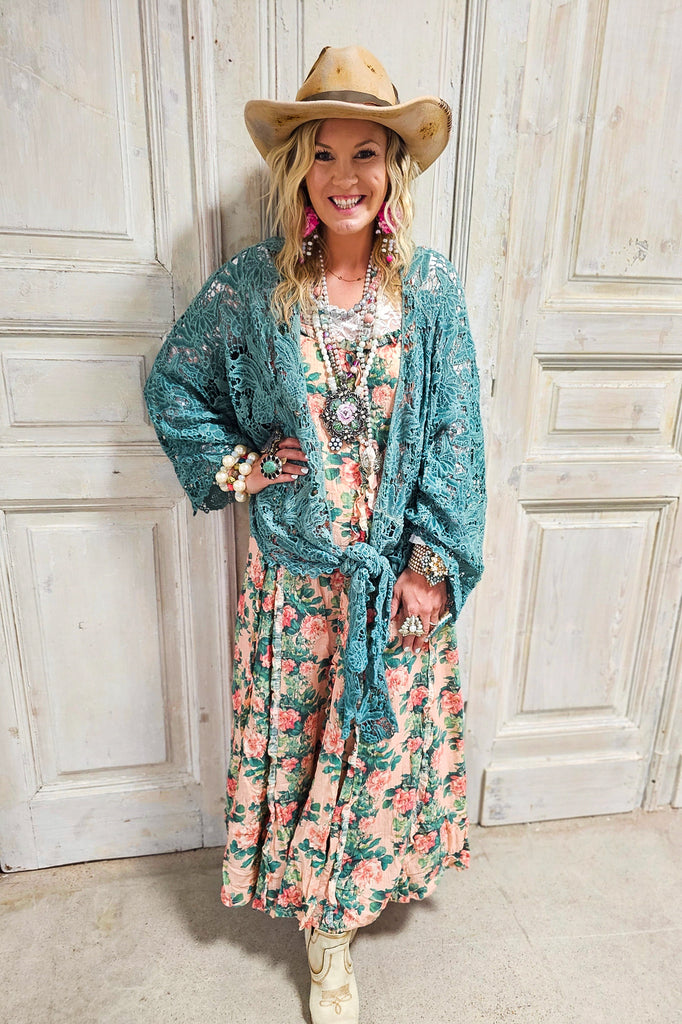 PRE ORDER: Roses and Dreams Maxi Dress - 100% Cotton - MADE IN USA