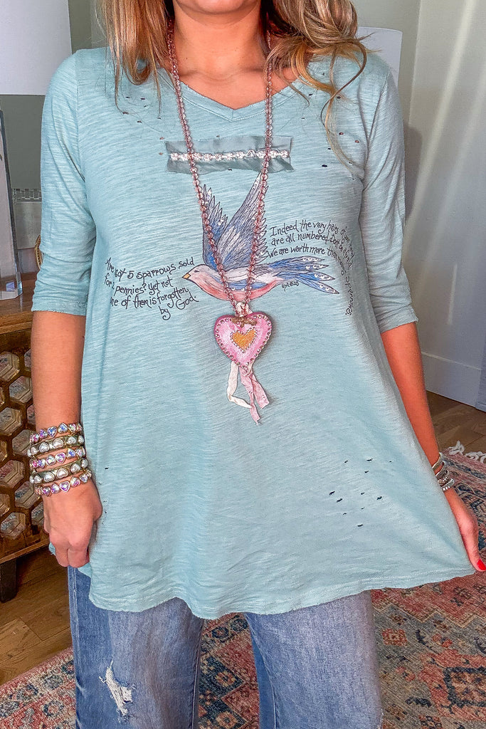 Counted & Cherished Sparrow Top - 100% Cotton - Made in USA