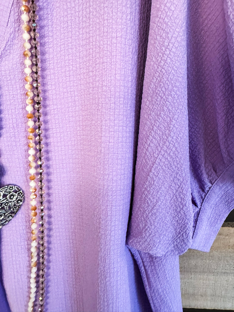 Favored By Love Oversized Top - Lavender