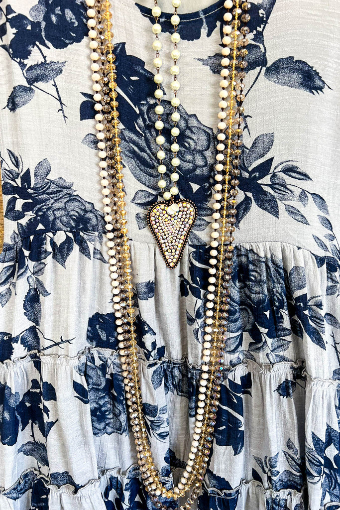 Painted Rose Tunic - Grey - SALE