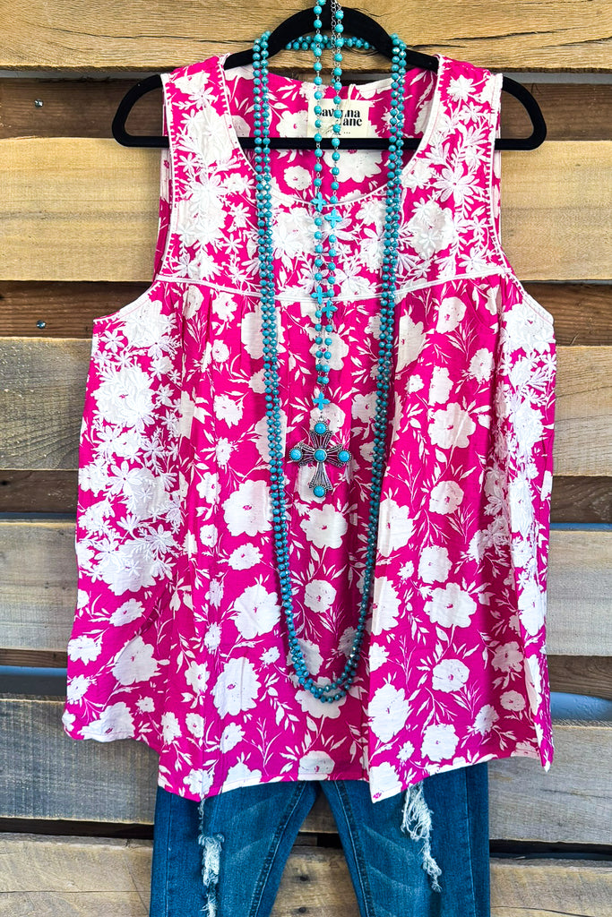 Hazy Mornings Top - Hot Pink