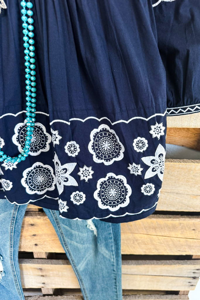 AHB EXCLUSIVE: Move With A Purpose Tunic - Navy - 100% COTTON