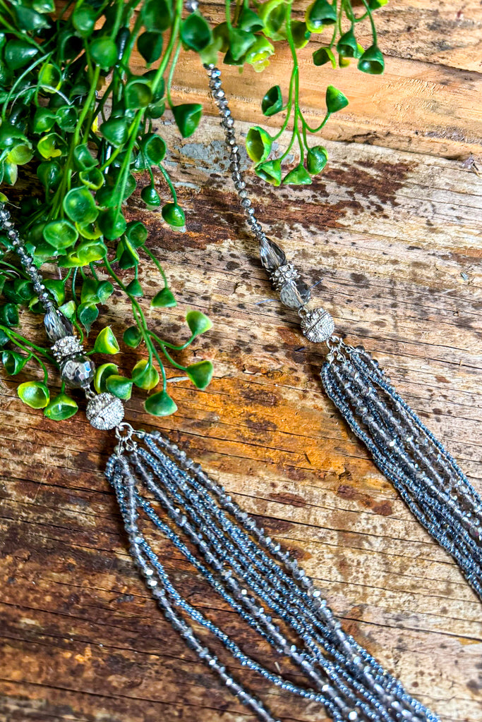 Crystal Chandelier Necklace - Lt. Gray