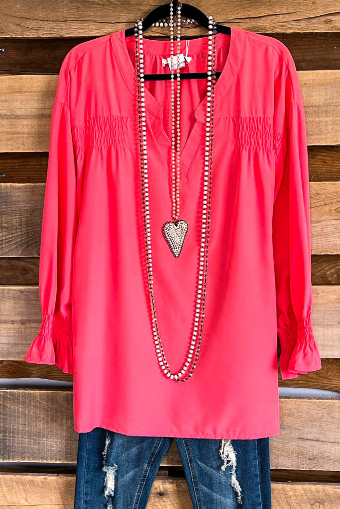 Cover Me In Florals Tunic - Blush