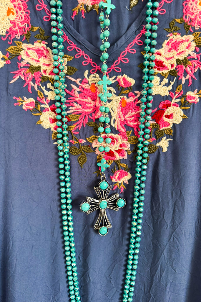 PAPPARAZZI EXCLUSIVE: Living For Tomorrow Tunic - Steel Blue Size (6 to 16) - SALE