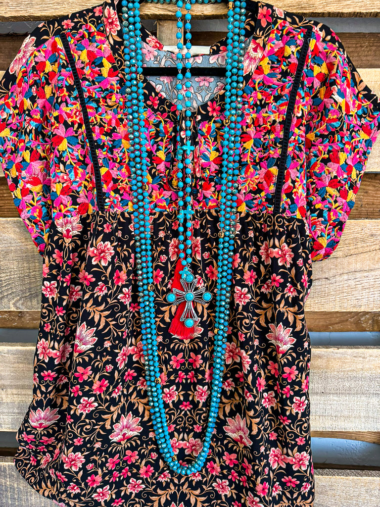 Best Day Of My Life Top - Black Multi.