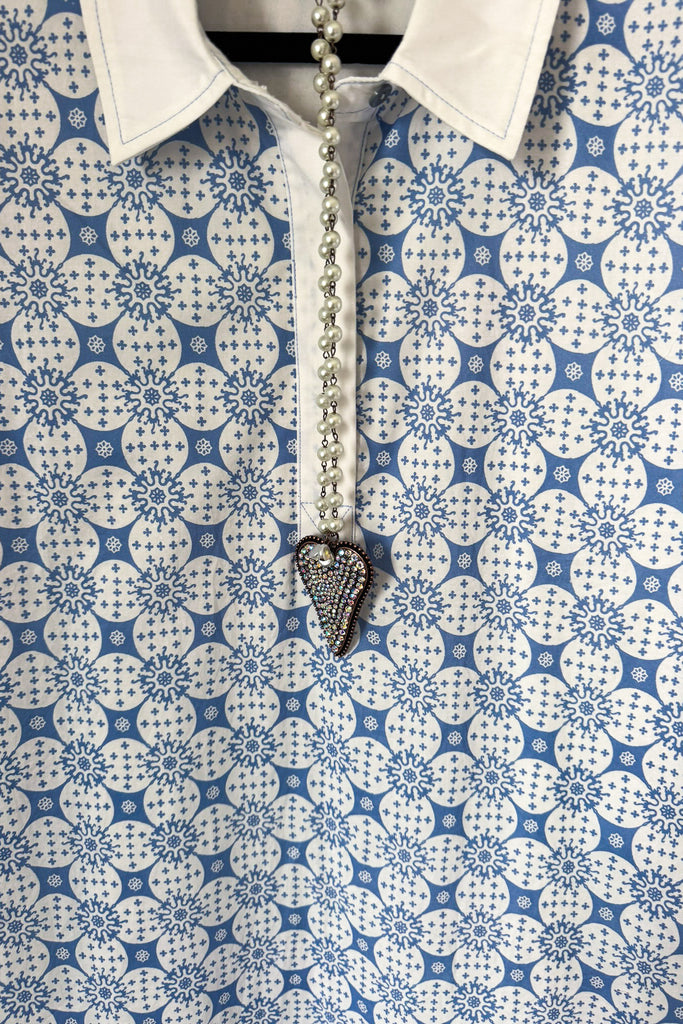 Pretty In Petals Dress - Chambray - 100% COTTON (S-M-L)