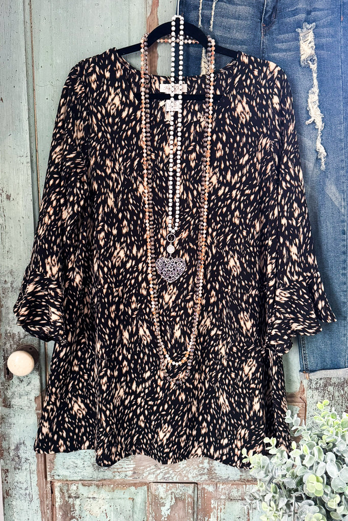 Persuade Me Now Tunic - Black (L AND XL)