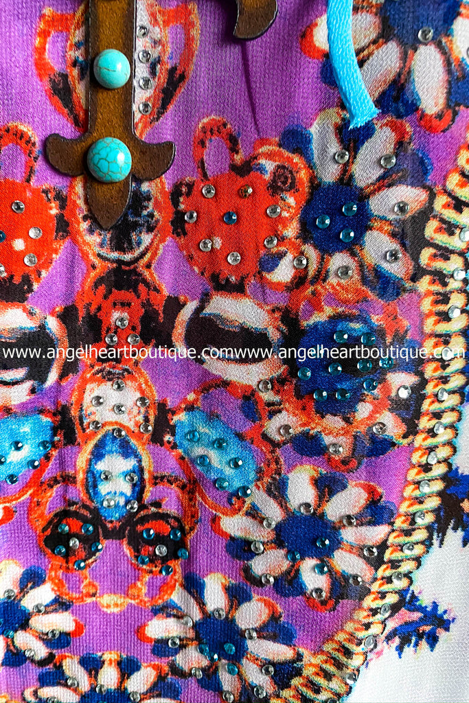 AHB EXCLUSIVE: Flower Child Sheer Oversized Tunic - Sky