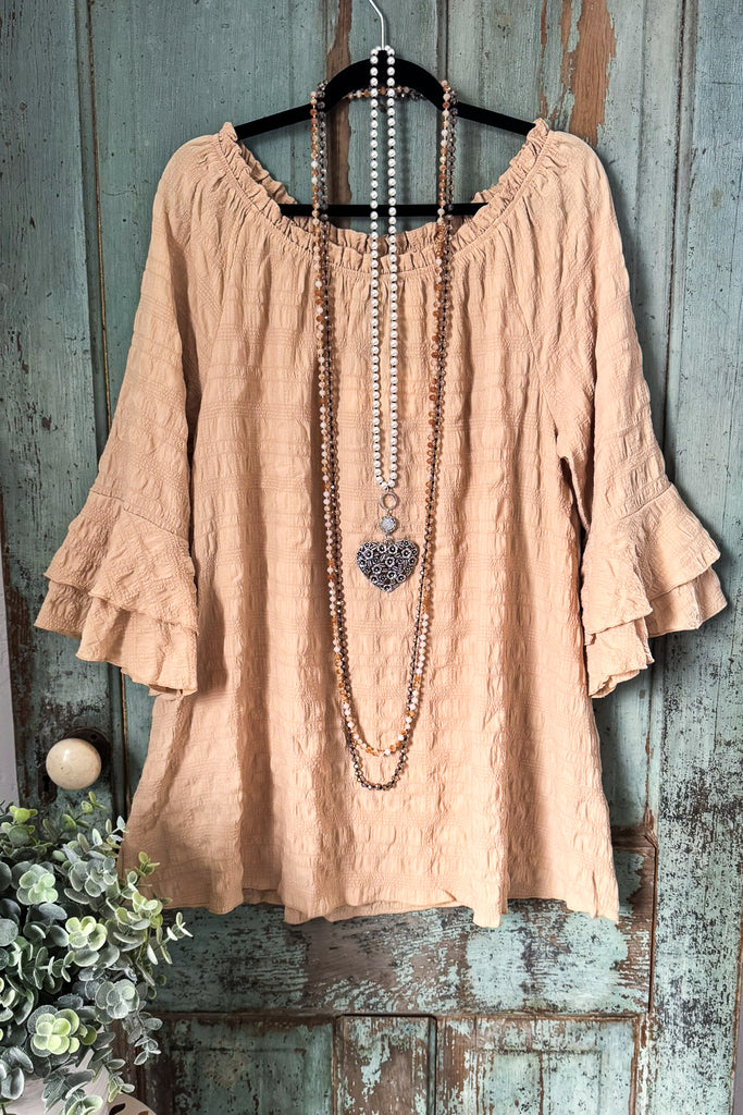 Taking Your Time Oversized Tunic - Beige