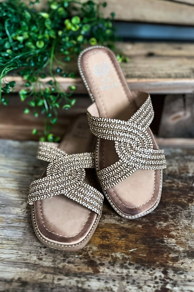Escorted By Opportunity Sandals - Bronze - SALE (Size 6-6.5-8)