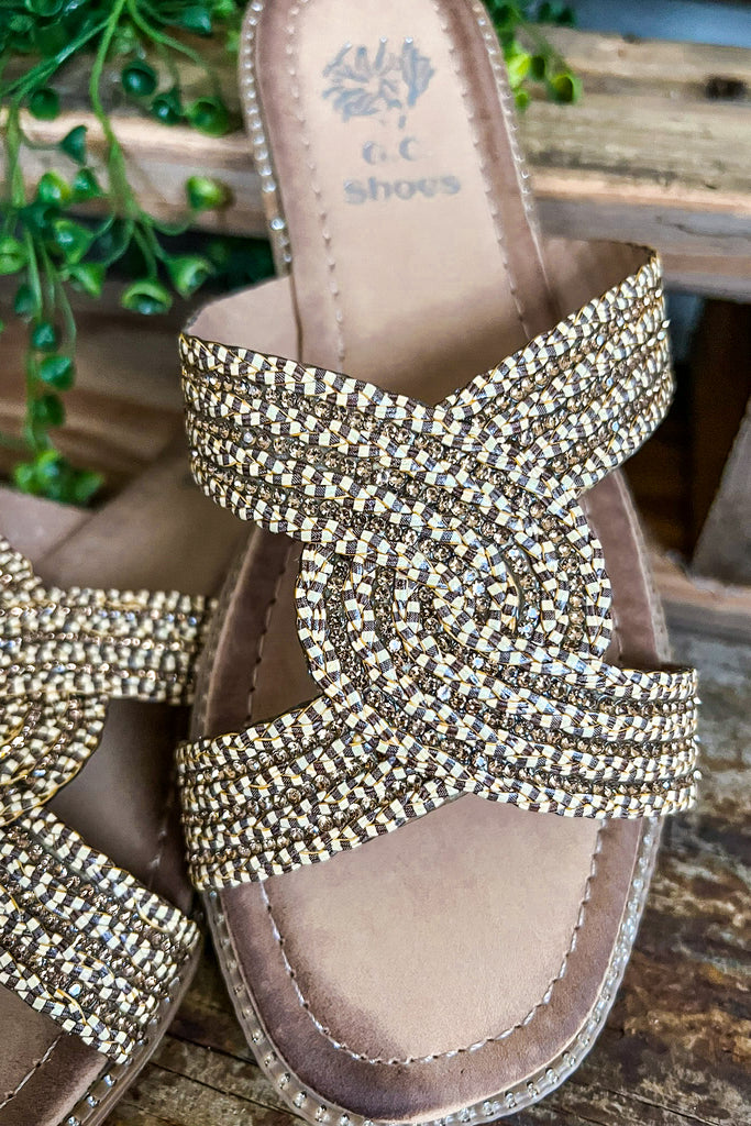 Escorted By Opportunity Sandals - Bronze - SALE (Size 6-6.5-8)