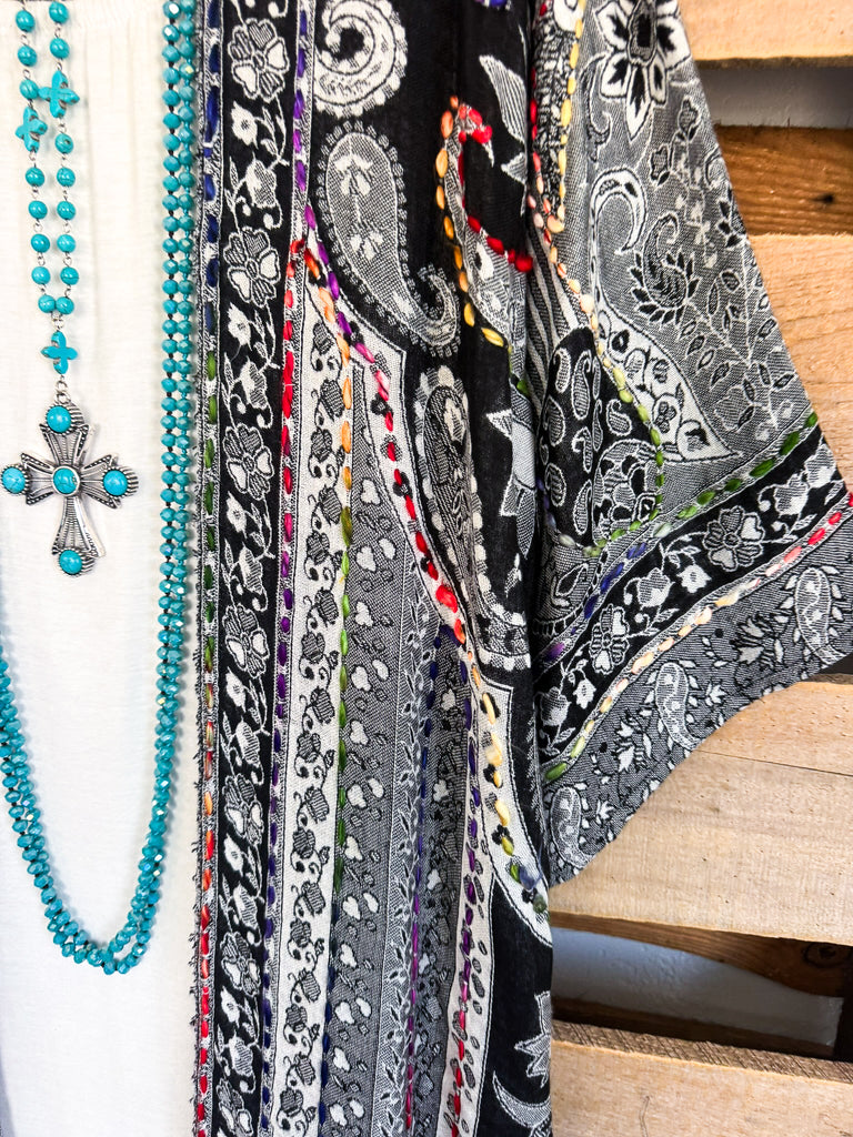 Bohemian Charm Duster - Ruth Black