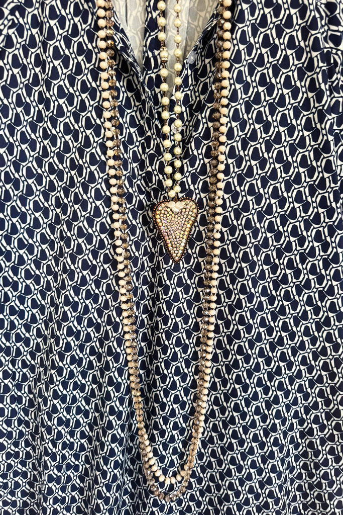 Stay Anchored Dress - Navy