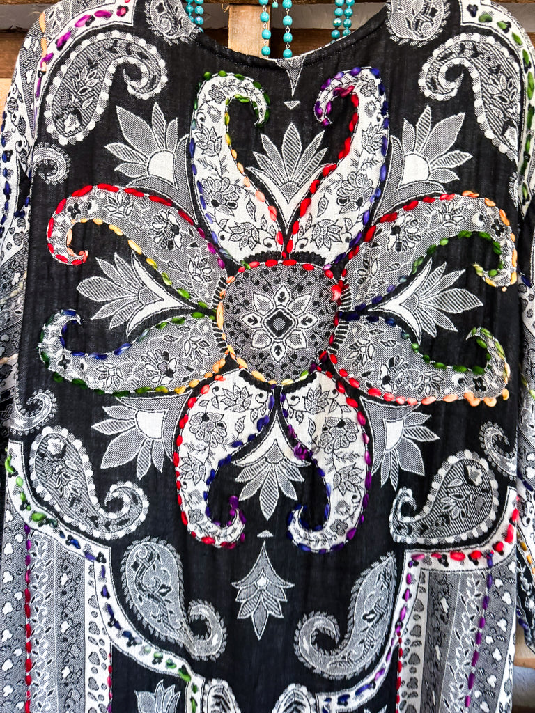 Bohemian Charm Duster - Ruth Black