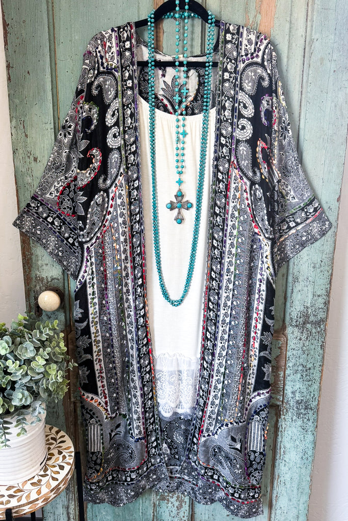 Bohemian Charm Duster - Ruth Black