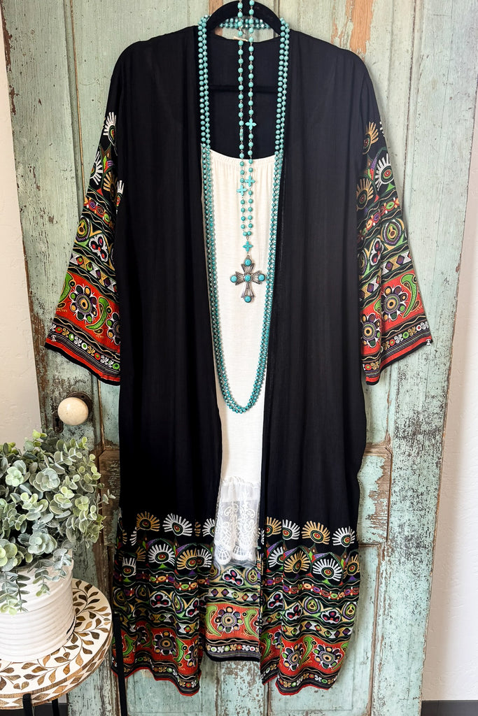Ideal Statement Kimono - Black