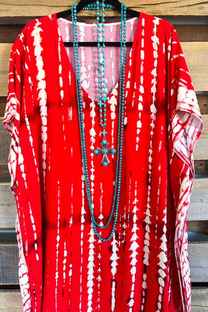 Fascinating Thoughts Kaftan - Red