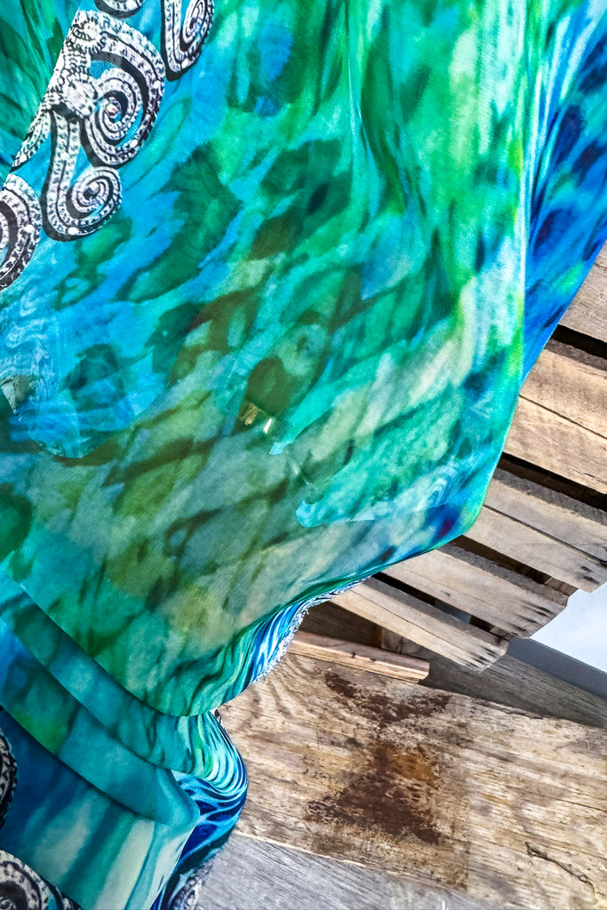 After Glow Sheer Beach Cover Up- Blue