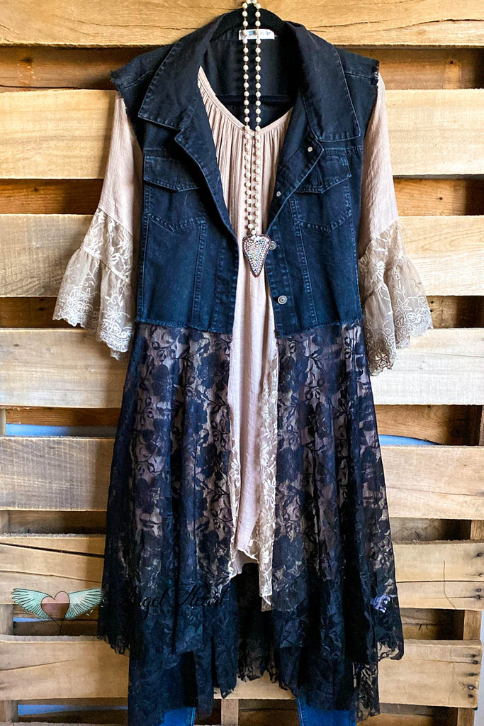 AHB EXCLUSIVE: All The While Vest - Black on Black - 100% COTTON