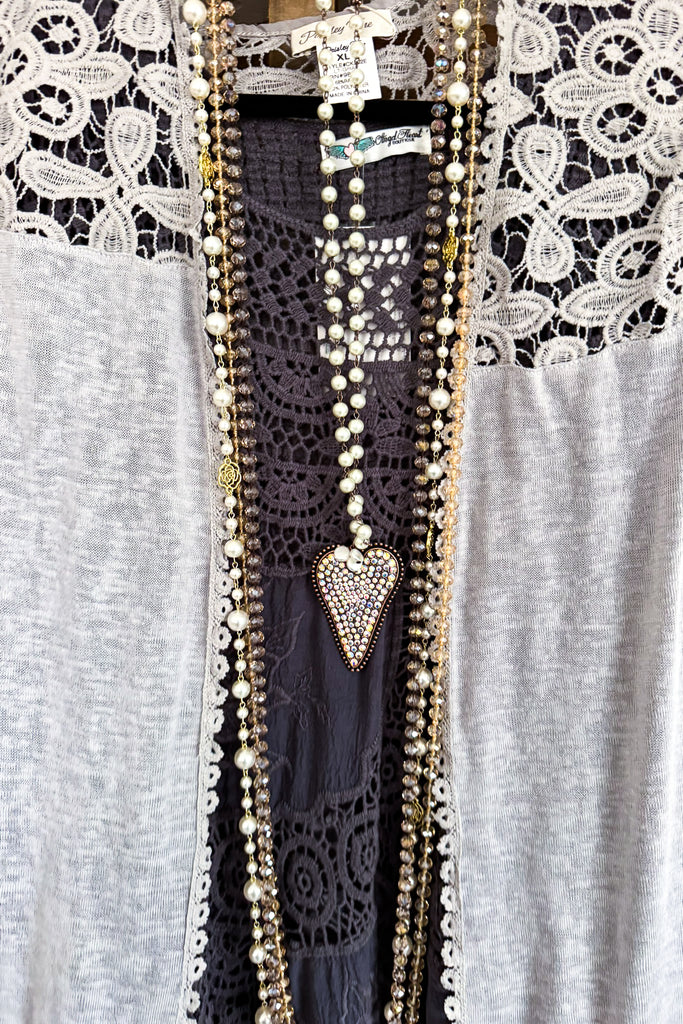 Saturated With Love Vest - Light Gray