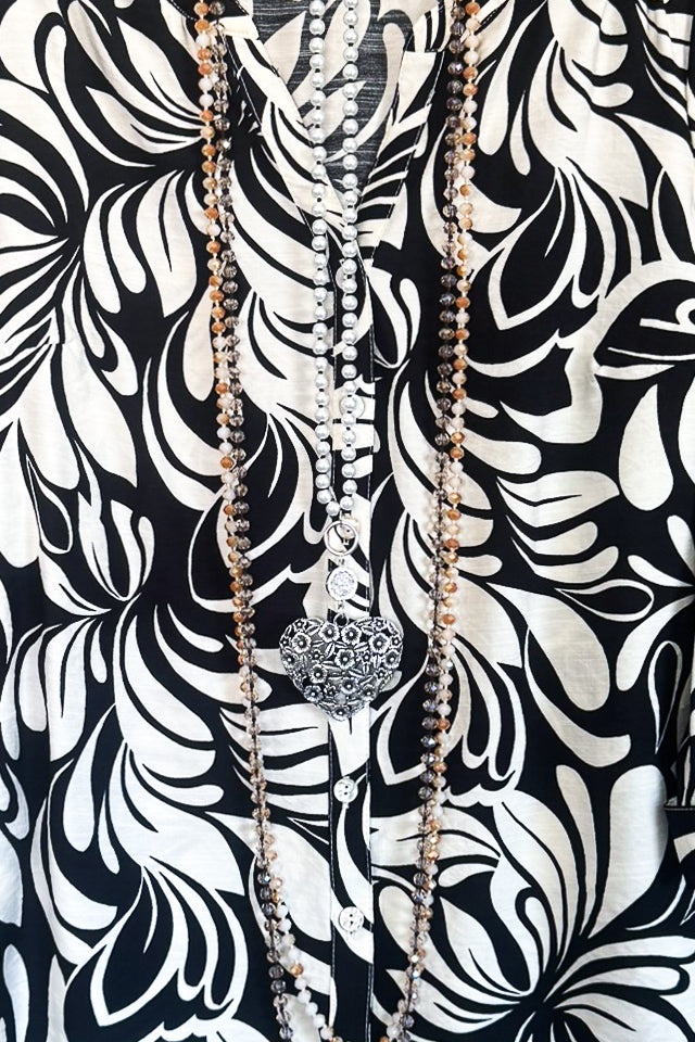 Tomorrow's News Top - Black /Beige