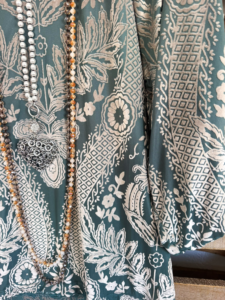 Remembering The Details Blouse - Sage