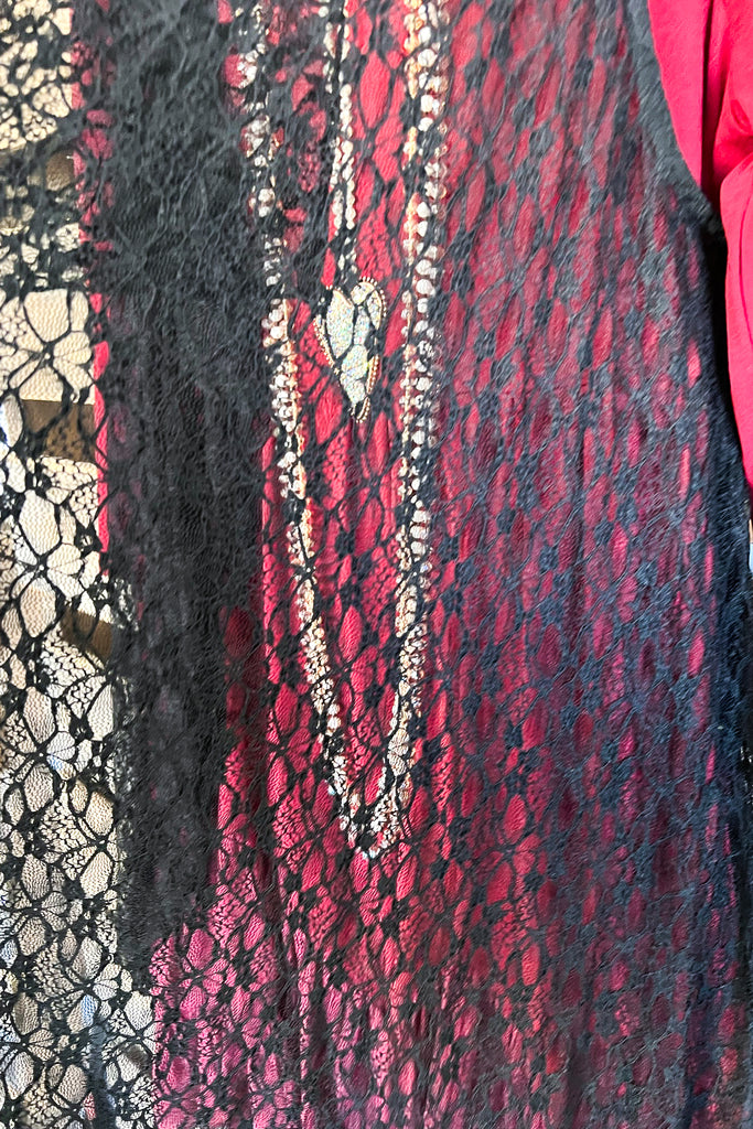 Run To Me Lace Vest - Black