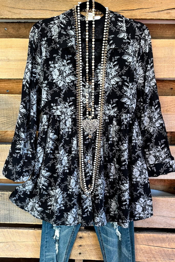 Follow The Tempo Tunic - Black - SALE