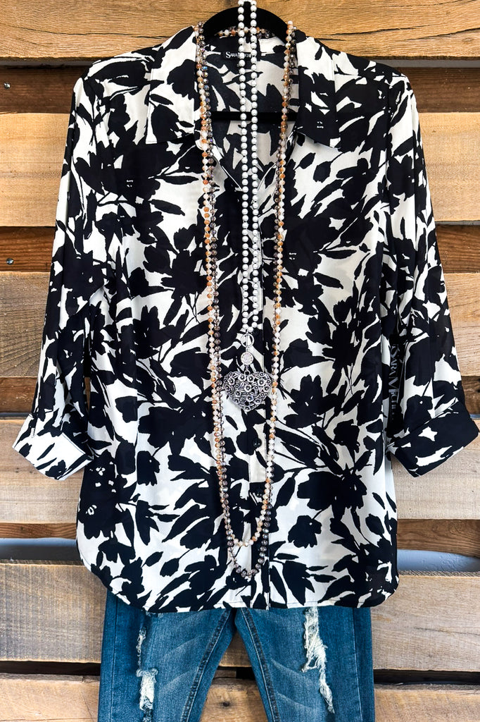 Office Ready Blouse - Ivory/Black