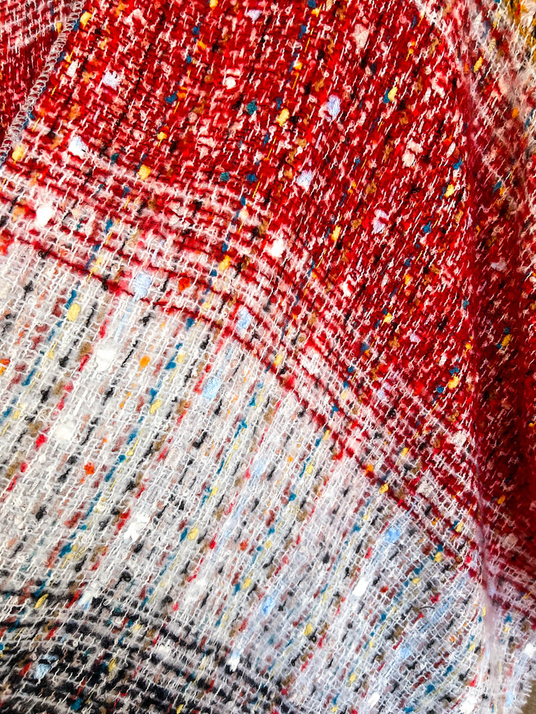 Right About You Shawl - Red/Blue