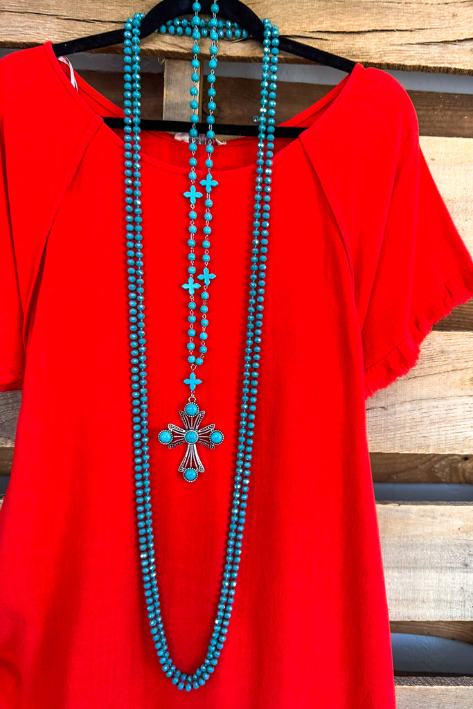 On Good Terms Tunic - Neon Orange - Linen Cotton Blend